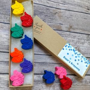 Unicorn crayons for kids set of 7